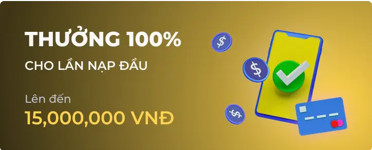 Hình ảnh quảng bá cho chương trình Thưởng 100% tại UK88BETVIP